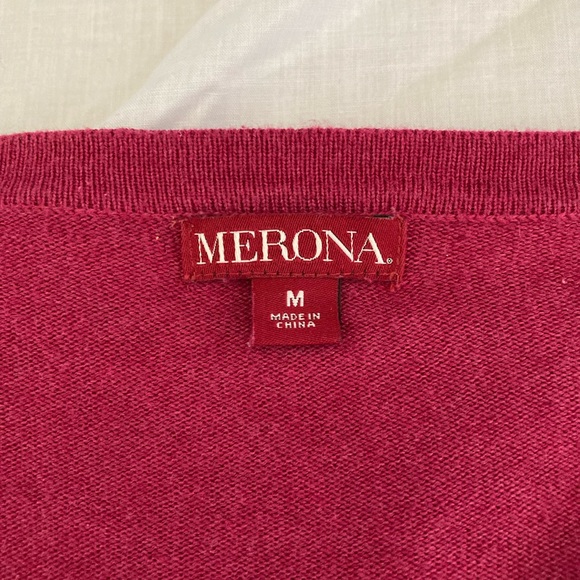 Red Sequined Button Up Cardigan - Picture 5 of 5